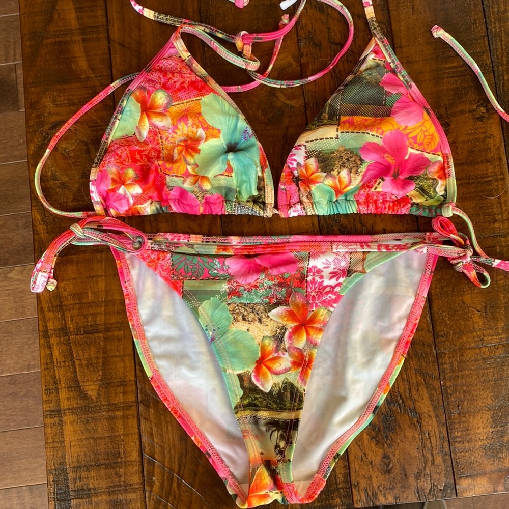 Floral string bikini